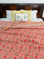 Sindoor Reversible Mulmul Double Bed Quilt