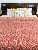 Sindoor Reversible Mulmul Double Bed Quilt