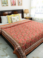 Sindoor Reversible Mulmul Double Bed Quilt
