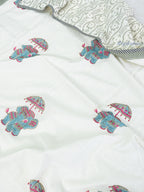 Sleepy Sky Safari Reversible Hand Block Mulmul Dohar