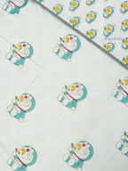 Doraemon Reversible Hand Block Mulmul Dohar