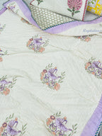 Little Stroll Hand Block Reversible Mulmul Baby Quilt
