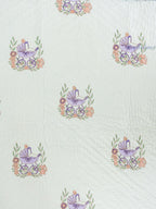 Little Stroll Hand Block Reversible Mulmul Baby Quilt
