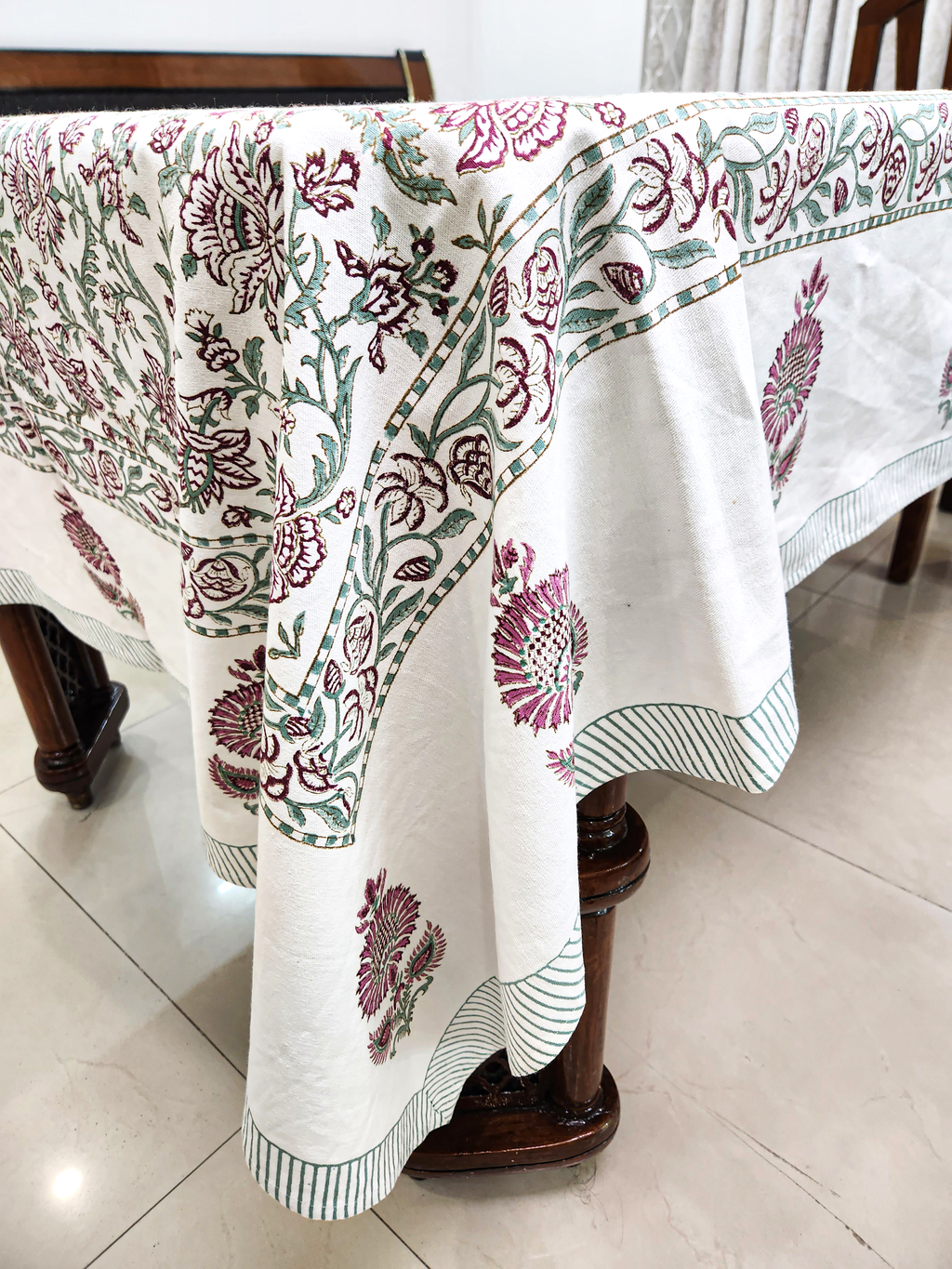 Handblock Printed Table Cover 6 SEATER