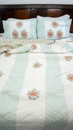 Agni Kusum Reversible Mulmul Double Bed Quilt