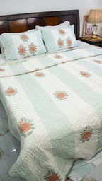 Agni Kusum Reversible Mulmul Double Bed Quilt