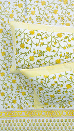 Summer Meadow Thick Cotton Bedsheet with Two Pillow Covers