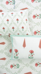 Phool Bagh Thick Cotton Bedsheet with Two Pillow Covers
