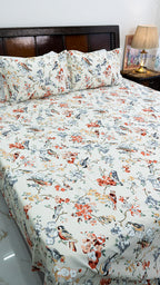 Sugandha Thick Cotton Bedsheet with Two Pillow Covers