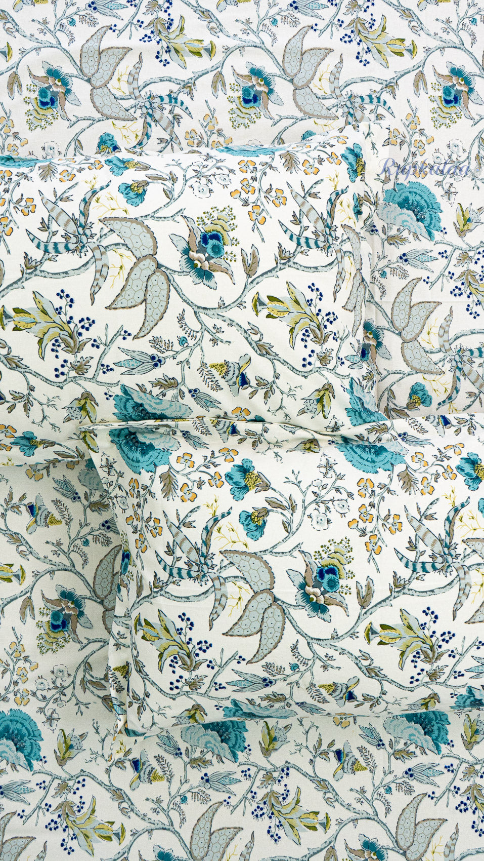 Pushp Aangan Cotton Bedsheet with Two Pillow Covers