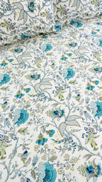 Pushp Aangan Cotton Bedsheet with Two Pillow Covers