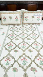 Shahi Darbaar Cotton Bedsheet with Two Pillow Covers