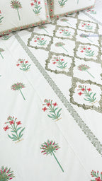 Shahi Darbaar Cotton Bedsheet with Two Pillow Covers