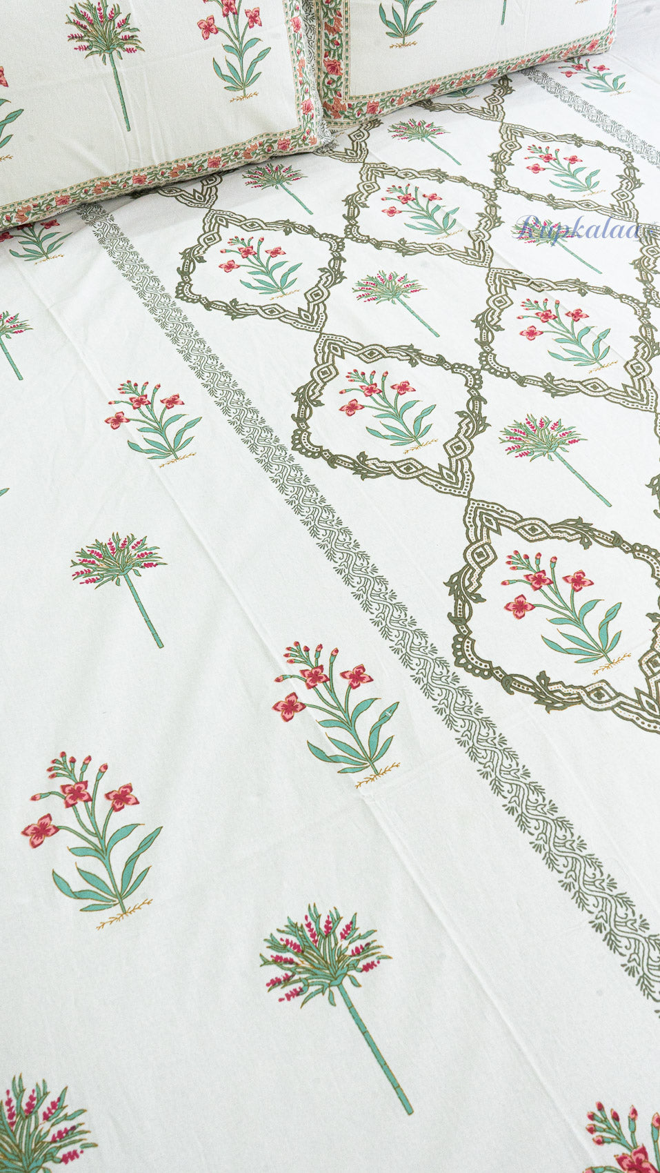 Shahi Darbaar Cotton Bedsheet with Two Pillow Covers