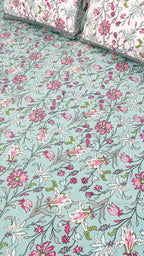 Maharani Bagh Cotton Bedsheet with Two Pillow Covers