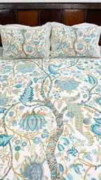 Padma Chhaya Cotton Bedsheet with Two Pillow Covers