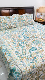 Padma Chhaya Cotton Bedsheet with Two Pillow Covers