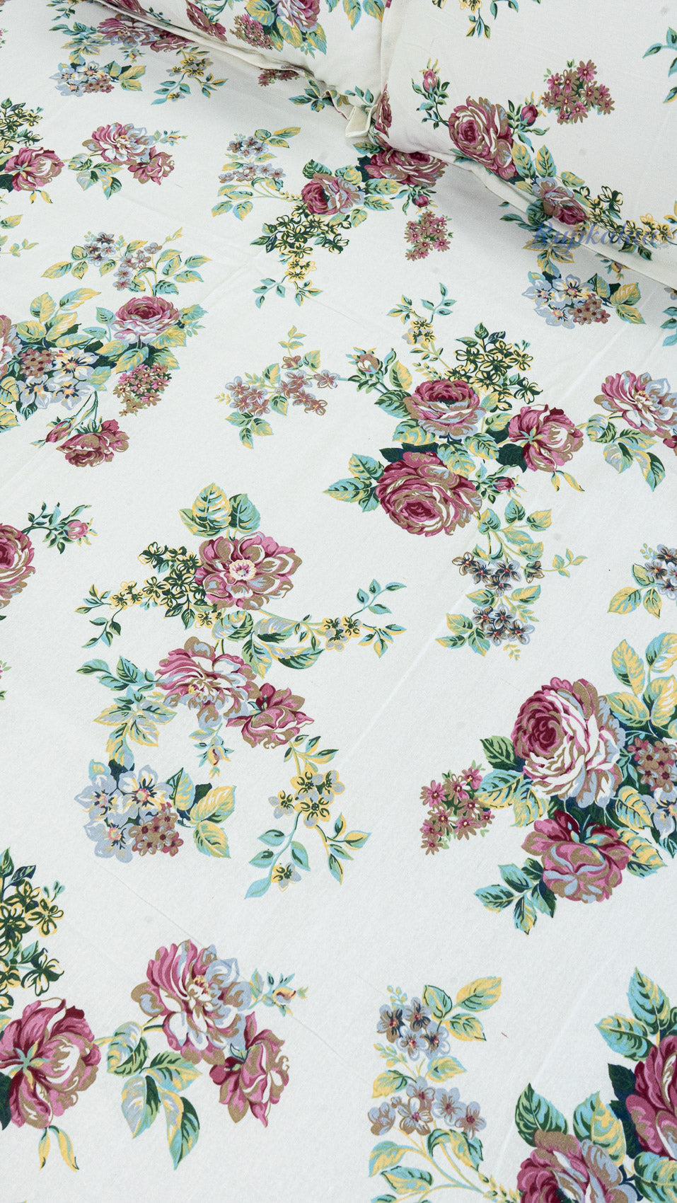 Kamal Vatika Cotton Bedsheet with Two Pillow Covers