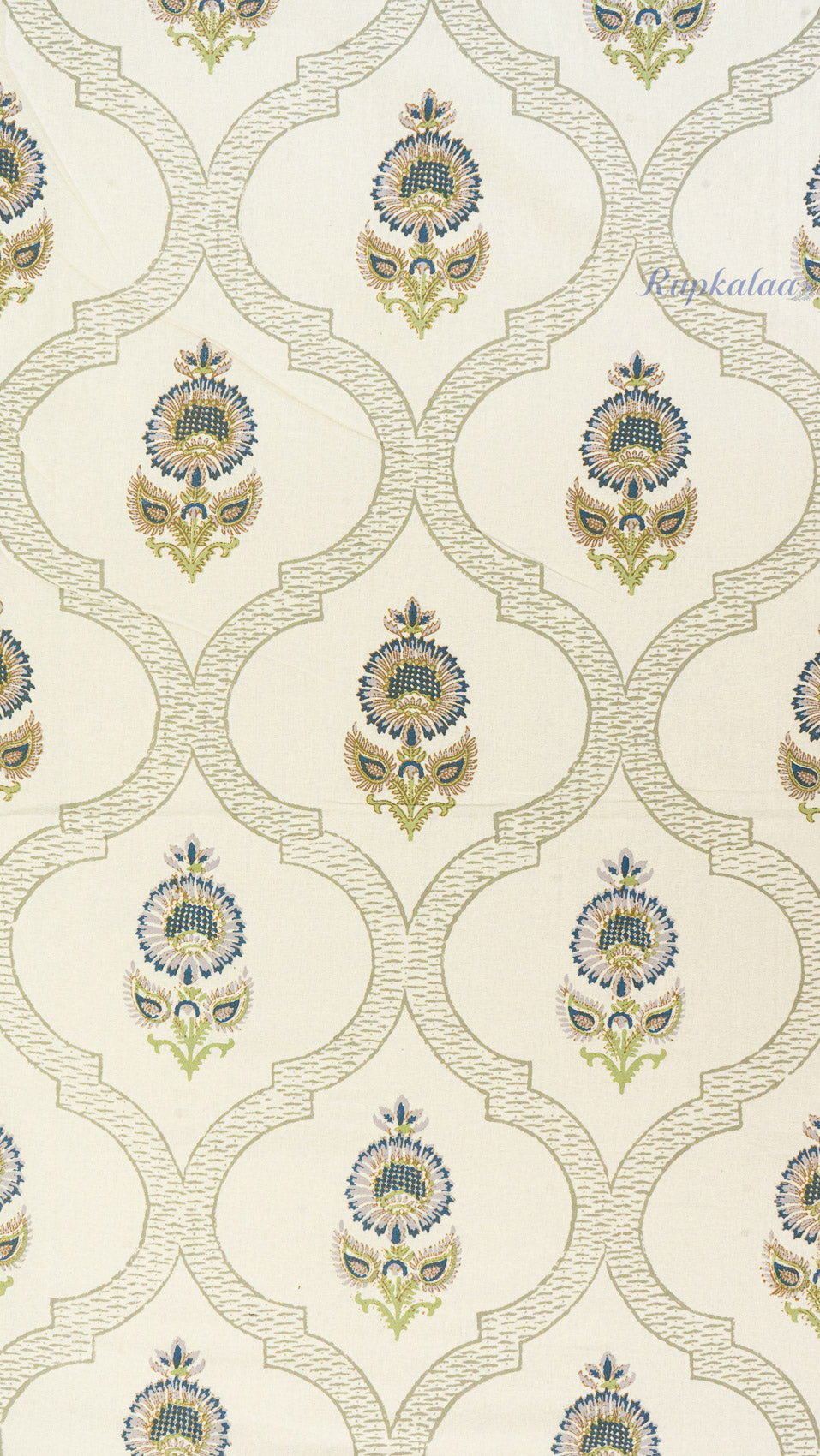 Dharti Gul Cotton Bedsheet with Two Reversible Pillow Covers