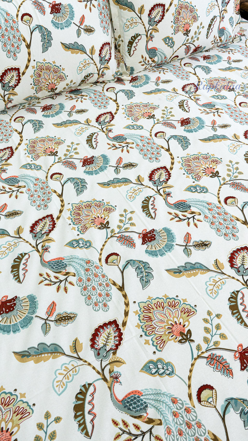 Kusum Angan Cotton Bedsheet with Two Pillow Covers