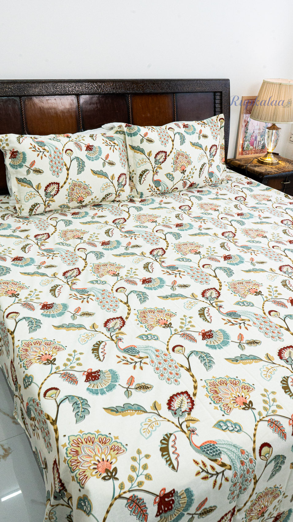 Kusum Angan Cotton Bedsheet with Two Pillow Covers