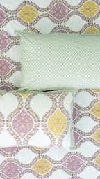 Karigari Cotton Bedsheet with Two Reversible Pillow Covers