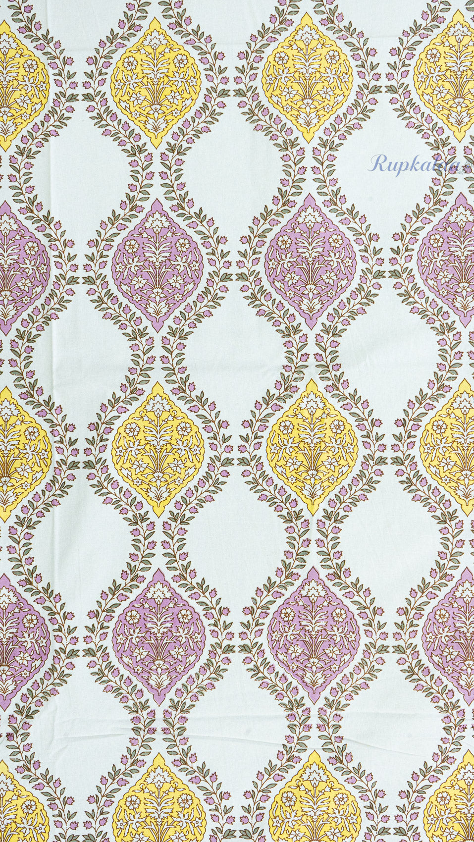 Karigari Cotton Bedsheet with Two Reversible Pillow Covers