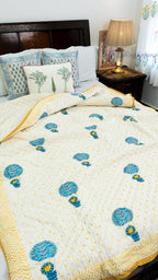 Pushp Udaan Handblock Reversible Mulmul Quilt