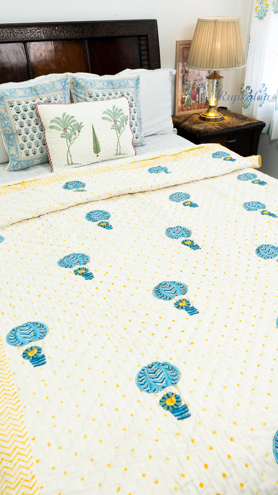 Pushp Udaan Handblock Reversible Mulmul Quilt