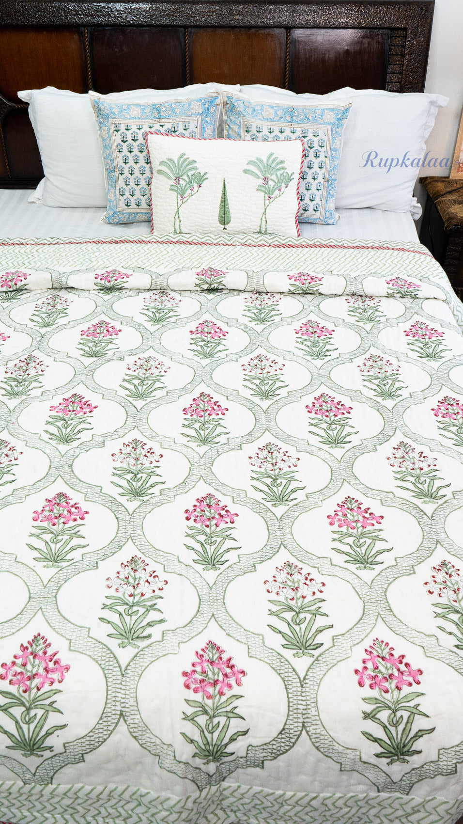 Shahi Haveli Handblock Reversible Mulmul Quilt