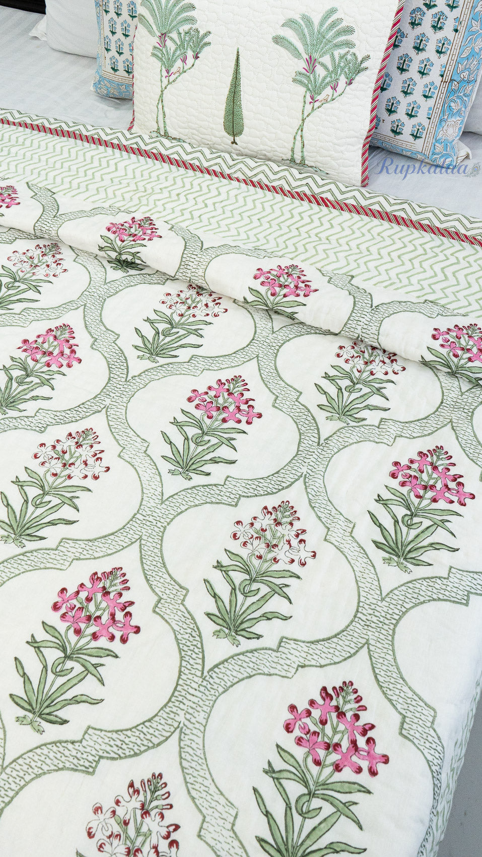 Shahi Haveli Handblock Reversible Mulmul Quilt