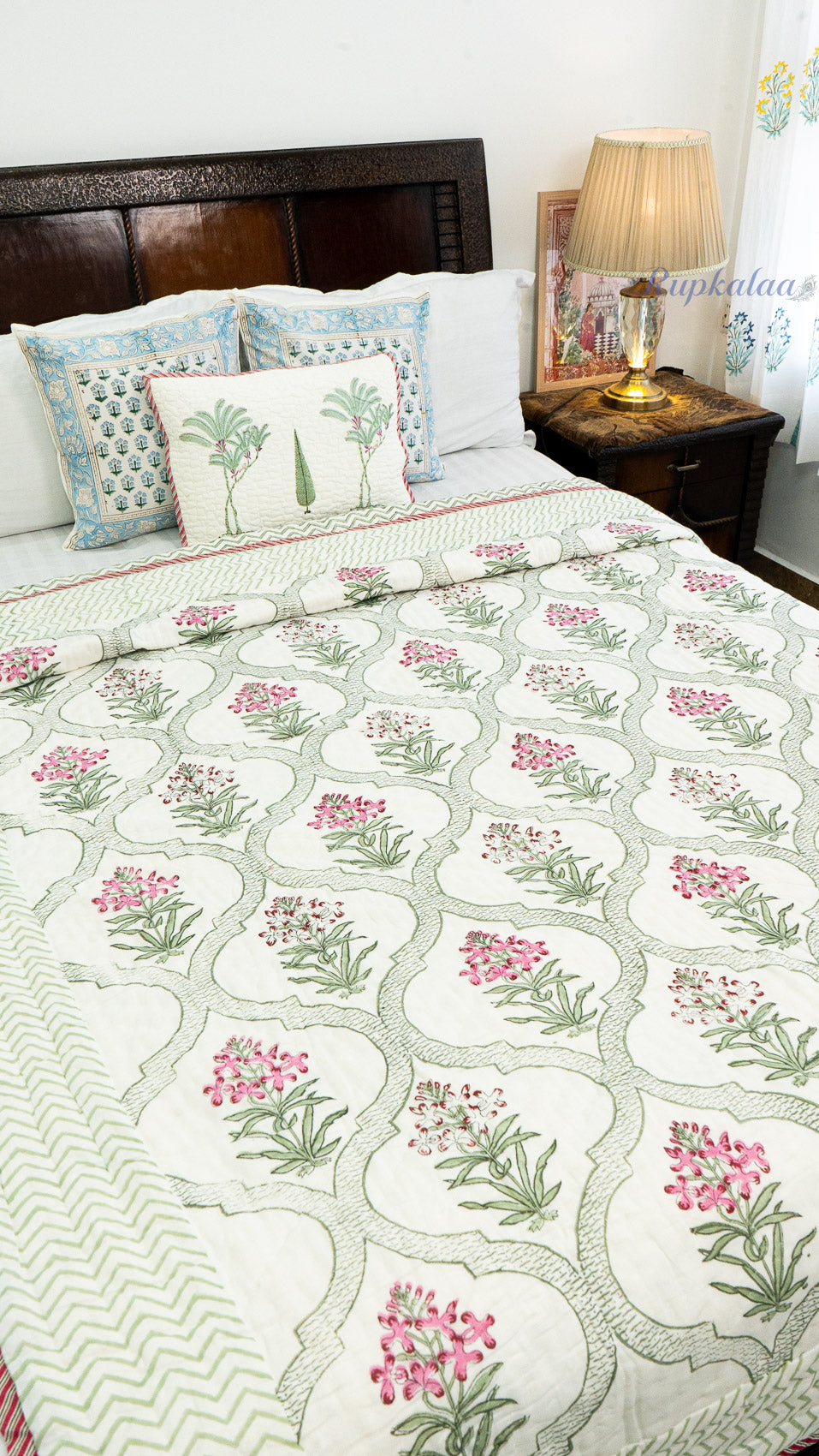 Shahi Haveli Handblock Reversible Mulmul Quilt