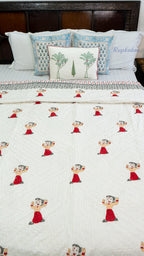 Chhota Bheem Handblock Reversible Mulmul Quilt