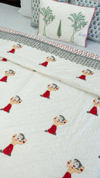 Chhota Bheem Handblock Reversible Mulmul Quilt