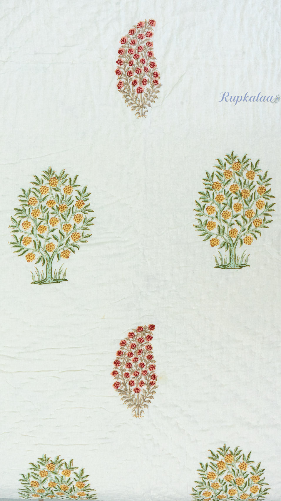 Poppies at Dusk Reversible Mulmul Single Quilt